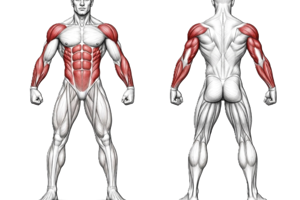Image illustrant les muscles travaillés pendant les exercices de basket