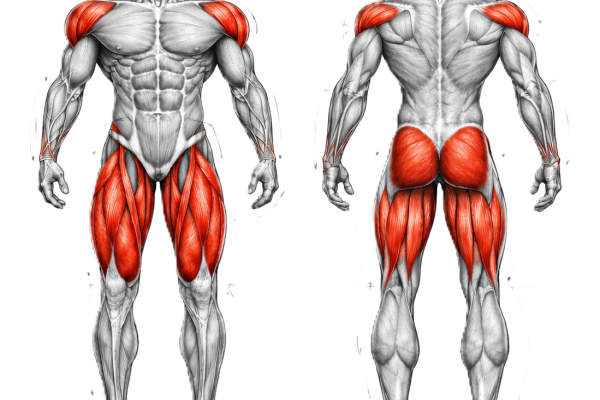 Image d'illustration des muscles travaillés pendant les thrusters