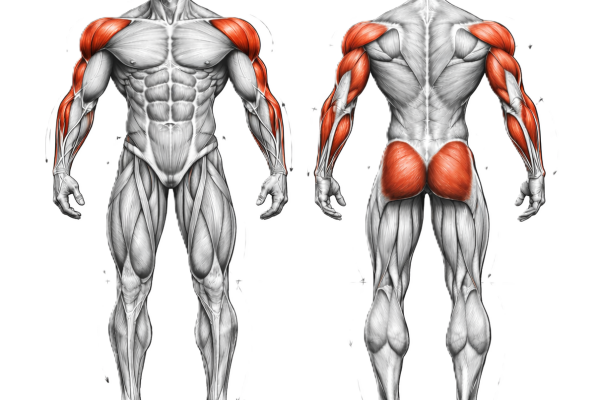 Image d'illustration des muscles travaillés pendant les push press