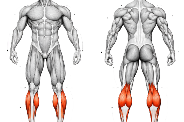 Image illustrant les muscles travaillés pendant les mollets press