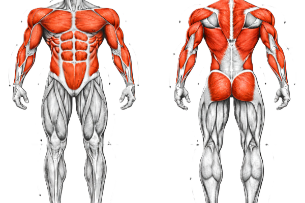 Image d'illustration montrant les muscles travaillés pendant les muscles up lesté