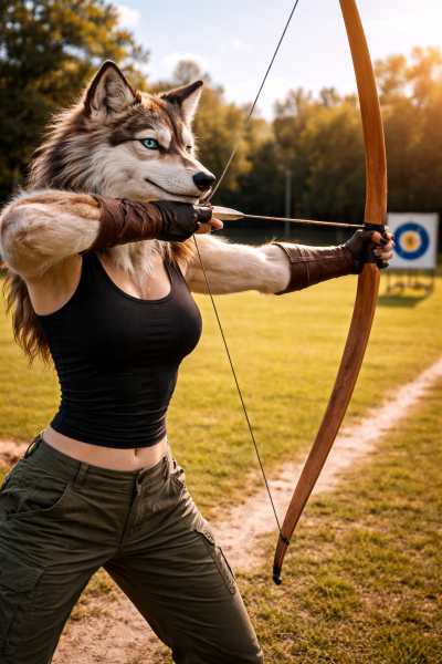 Image illustrant un personnage faisant un longbow