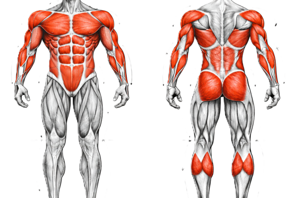 Image illustrant les muscles travaillés pendant les push up lesté