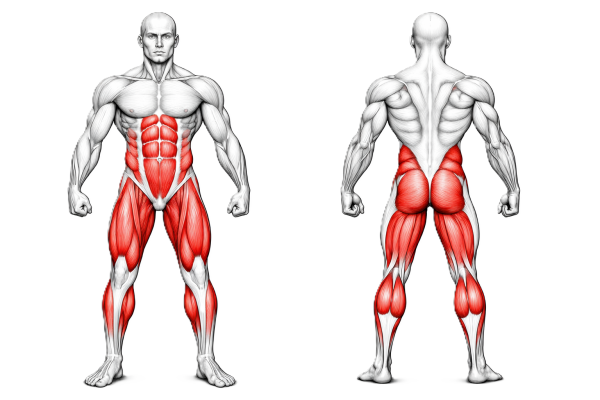 Image illustrant les muscles travaillés pendant les exercices de football