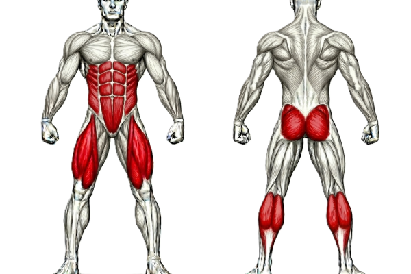 Image illustrant les muscles travaillés pendant les exercices de basket