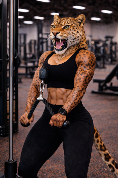 Image illustrant un personnage faisant un triceps extension